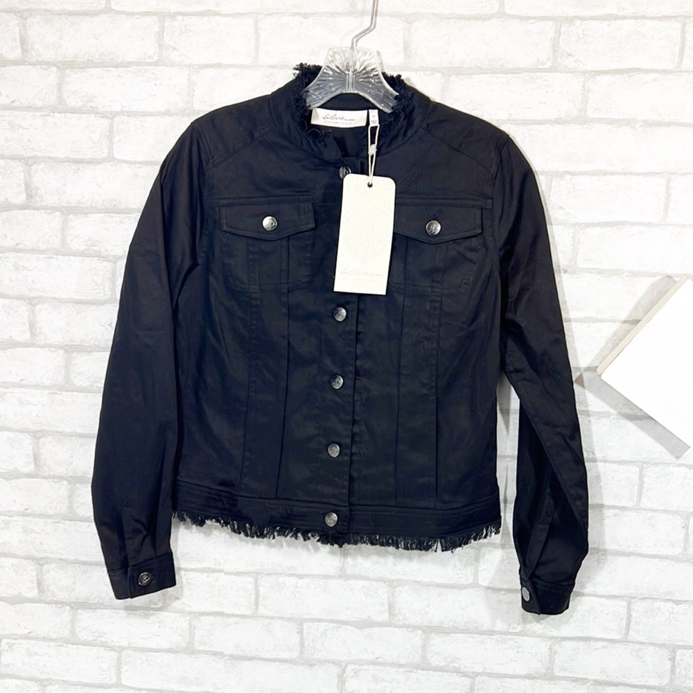 La bellum Hillary scott black lace trim jacket size XS
